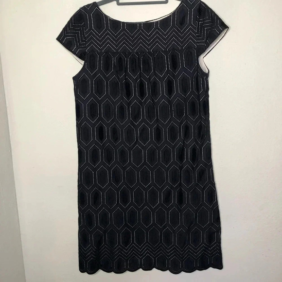 Ann Taylor Black Eyelet Style Dress Size 8 - Picture 1 of 6